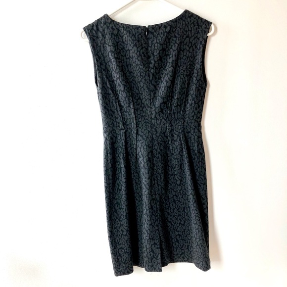 LOFT Grey & Black Leopard Sheath Dress - Picture 4 of 4